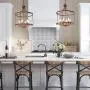 Farmhouse Chandelier, 6-Light Rustic Pendant Light, 21.5'' Drum Chandelier Lighting for Dining Room, Kitchen Island, Foyer, Stairway, Distressed Bronze Metal Finish