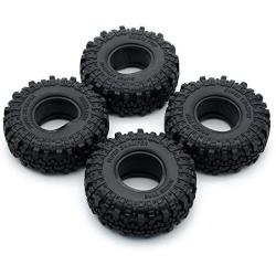 INJORA RC Tires 1.9inch 4Pcs RC Rubber Tyre Set Wheel Tires for 1:10 RC Crawler Axial SCX10 90046 SCX10 III AXI03007 Tamiya CC01 D90 D110