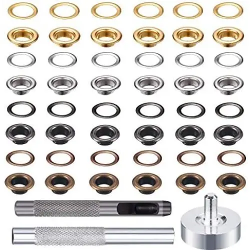 Eyelet Set, Metal Grommet Kit with 3Pcs Tool Kit and Storage Box for Bag, Clothes, Shoes DIY Crafts, 4 Color, 400Pcs in Total Eyelet Set, Metal Grommet Kit with 3Pcs Tool Kit and Storage Box for Bag, Clothes, Shoes DIY Crafts, 4 Color, 400Pcs in Total