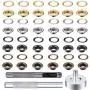 Eyelet Set, Metal Grommet Kit with 3Pcs Tool Kit and Storage Box for Bag, Clothes, Shoes DIY Crafts, 4 Color, 400Pcs in Total Eyelet Set, Metal Grommet Kit with 3Pcs Tool Kit and Storage Box for Bag, Clothes, Shoes DIY Crafts, 4 Color, 400Pcs in Total