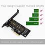 JEYI SK4 NVMe PCIe Adapter with Cooling Combo M.2 NVMe SSD to PCI-E X4 Expansion Card M Key + Cool Warship m2 2280 SSD Fan Heatsink for PCI Express 3.0 4X X8 X16 (Red)