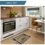 Artoid Mode Eat Good Laugh Often Live Well Decorative Kitchen Mats Set of 2, Seasonal Fork and Knife Holiday Party Low-Profile Floor Mat for Home Kitchen - 17x29 and 17x47 Inch