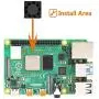 Enokay Raspberry Pi 4 Model B Heat Sink Single Cooling Fan RAM Heatsink Set