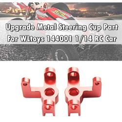 Binory Upgrade Metal Steering Cup Front Wheel Seat Part for WLtoys 144001 1/14 RC Car