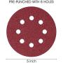 5-Inch 8-Hole Hook and Loop Sanding Discs 70PCS, 40/80/120/240/320/600/800 Assorted Grits Sandpaper - Pack of 70