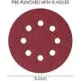 5-Inch 8-Hole Hook and Loop Sanding Discs 70PCS, 40/80/120/240/320/600/800 Assorted Grits Sandpaper - Pack of 70