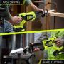 Reciprocating Saw - SnapFresh Cordless Reciprocating Saw Battery-powered, 20V 2.0Ah Cordless Saw, 1 Hour Fast Charger, Powerful Saw Reciprocating Lightweight for Wood & Metal Cutting
