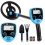 Metal Detector for Kids Lightweight Adjustable Height Gold Detector with Pointer,6.9 Inch Waterproof Search Coil Underwater Metal Detector for Kids, Rake,Shovel Included