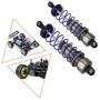 RC Car Shock Absorber, 1 Pair Metal Shock Absorber Damper for 1/10 RC Car Spare Parts Accessory(105mm)
