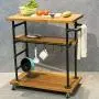Industrial Portable Kitchen Island on Wheels,Bar Carts for the Home Wine Bar Beverage Coffee Cart,Metal Rolling kitchen carts and islands,Wood and Pipe 3-Tier Butcher Block Island Food Serving Cart Industrial Portable Kitchen Island on Wheels,Bar Carts for the Home Wine Bar Beverage Coffee Cart,Metal Rolling kitchen carts and islands,Wood and Pipe 3-Tier Butcher Block Island Food Serving Cart