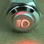 ESUPPORT 12V Car Red LED Main Beam Symbol Push Button Metal Switch