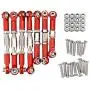Essenc for WLtoys 144001 1/14 RC Car Spare Parts Metal Linkage Servo Pull Rod Steering Tie Rod Set,Red Essenc for WLtoys 144001 1/14 RC Car Spare Parts Metal Linkage Servo Pull Rod Steering Tie Rod Set,Red