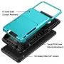 Vofolen Case for Galaxy S10e Case Wallet [4 Card Pocket] Card Holder Slot Scratch Resistant Dual Layer Protective Bumper Tough Rubber Armor Hard Shell Cover Case for Samsung Galaxy S10 E Light Blue