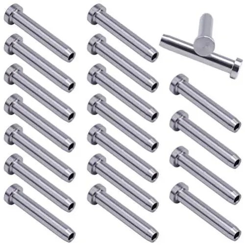 Muzata Stemball Swage Dead Ends Paired Threaded Stud Tension End Fitting Terminal for 1/8'' Cable Railing,Hand Crimp Fixed Tensioner,Stainless Steel T316 20PCS CR24,Series CA1 CD1 CS1 CD2 CS2 CV1 Muzata Stemball Swage Dead Ends Paired Threaded Stud Tension End Fitting Terminal for 1/8'' Cable Railing,Hand Crimp Fixed Tensioner,Stainless Steel T316 20PCS CR24,Series CA1 CD1 CS1 CD2 CS2 CV1