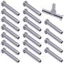 Muzata Stemball Swage Dead Ends Paired Threaded Stud Tension End Fitting Terminal for 1/8'' Cable Railing,Hand Crimp Fixed Tensioner,Stainless Steel T316 20PCS CR24,Series CA1 CD1 CS1 CD2 CS2 CV1