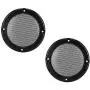 AMONIDA 2 pcs 6.5 inch Speaker Grills Audio Speaker Cover Decorative Circle Protective Metal Mesh Cover (Black+Black)