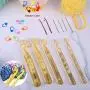 Huge Crochet Hook Set,9 Pieces Large Eye Blunt Needles,12mm-25mm Large Size Yarn Crochet Hooks Needles with 20 Stitch Markers and 2 Tapestry Needle