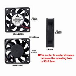 GDSTIME 60mm x 60mm x 15mm 5V 2PIN DC Brushless Cooling Fan