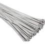 HS Metal Zip Ties Stainless Steel Ties 11.8 Inch (100 Pack) Extra Heavy Duty Self-Locking Strap Ties 225 Lbs Perfect for Juncture,Fence,Automotive