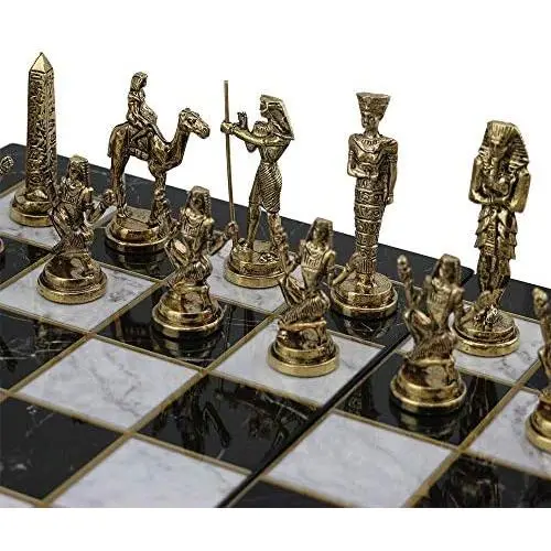 GIFTHOME (Without Board) Historical Handmade Ancient Egypt Pharaoh Figures Metal Chess Pieces Medium Size King 3.5 inc (Only Pieces) GIFTHOME (Without Board) Historical Handmade Ancient Egypt Pharaoh Figures Metal Chess Pieces Medium Size King 3.5 inc (Only Pieces)