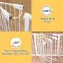 Cumbor 51.6-Inch Baby Gate Extra Wide, Easy Walk Thru Dog Gate for The House, Auto Close Baby Gates for Stairs, Doorways, Includes 2.75'', 5.5'' and 11'' Extension Kit, Mounting Kit