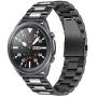HATALKIN Compatible with Samsung Galaxy Watch 3 Band Bands 45mm Accessories Stainless Steel Metal Replacement Strap for Galaxy Smart Watch3 45mm/Galaxy Watch 46mm/Gear S3 Frontier Men Women (Black/Silver)