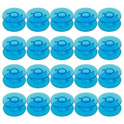 MiDube 50PCS Plastic Sewing Machine Bobbins for B-rother J-anome S-inger Front Loading Class 15 Machines Home Embroidery (Blue 50pcs)