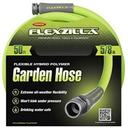 Flexzilla HFZG550YW Garden Lead-In Hose 5/8 In. x 50 ft, Heavy Duty, Lightweight, Drinking Water Safe