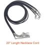 PAXCOO 4336827944 100Pcs Black Waxed Cord with Clasp Bulk for Bracelet Necklace and Jewelry Making (20 Inches)