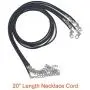 PAXCOO 4336827944 100Pcs Black Waxed Cord with Clasp Bulk for Bracelet Necklace and Jewelry Making (20 Inches)