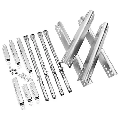 Uniflasy Grill Parts Kit for Charbroil Advantage Series 4 Burner 463240015, 463240115, 463343015, 463344015 Gas Grills, Heat Plate Shield Tent, Grill Burners Pipe, Adjustable Crossover Tubes Uniflasy Grill Parts Kit for Charbroil Advantage Series 4 Burner 463240015, 463240115, 463343015, 463344015 Gas Grills, Heat Plate Shield Tent, Grill Burners Pipe, Adjustable Crossover Tubes