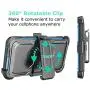 Tinysaturn Galaxy Luna Case, Galaxy Amp 2 Case, Galaxy Express 3 Case,J1 2016 Case, (TM) [Yvenus Series] [Blue] Shock Absorbing Holster Belt Clip [Built-in Screen] Cover for Samsung Galaxy J1 2016