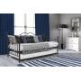 DHP Tokyo Daybed and Trundle with Metal Frame, Twin Over Twin Size, Brushed Bronze