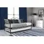 DHP Tokyo Daybed and Trundle with Metal Frame, Twin Over Twin Size, Brushed Bronze