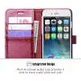 OCASE iPhone 6S Case [Free Screen Protector Included] Leather Wallet Flip Case for iPhone 6 / 6S Devices - Burgundy