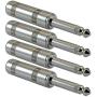 GLS Audio 1/4'' Plugs for Speaker Cables, Patch Cables, Snakes - TS Male Mono 1/4 Inch Phono 6.3mm Phone Plug Bulk - 4 Pack