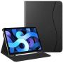 Fintie Case for iPad Air 4 10.9 Inch 2020 with Pencil Holder, Multi-Angle Viewing Cover [Supports Pencil 2nd Gen Charging] with Pocket, Auto Sleep/Wake for iPad Air 4th Generation, Black