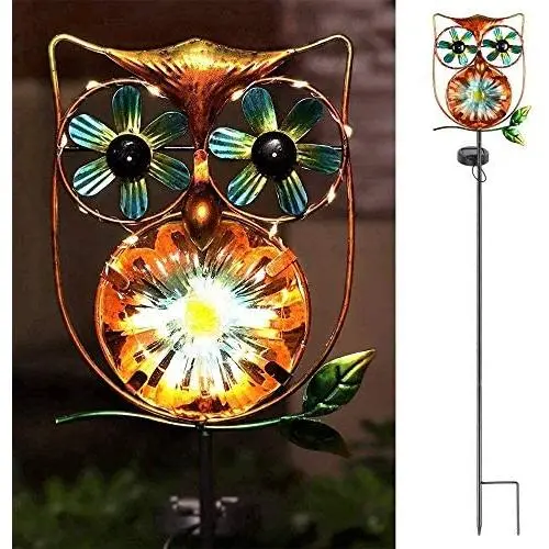 LeiDrail Solar Garden Light Outdoor Decorative Stake Owl Wind Spinner Metal Pathway Lights Solar Powered Yard Decor Waterproof Warm White Landscape Lighting for Lawn Patio Walkway LeiDrail Solar Garden Light Outdoor Decorative Stake Owl Wind Spinner Metal Pathway Lights Solar Powered Yard Decor Waterproof Warm White Landscape Lighting for Lawn Patio Walkway