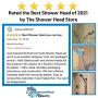 All Metal Hand Held Shower Head with Hose and Holder, Brushed Nickel | 2.5 GPM Rainfall Flow with Removable Restrictor | 4'' Handheld Showerhead, 72 Inch Long Flexible Hose, Adjustable Bracket