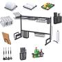 Dish Rack Over Sink Dish Drying Rack Kitchen Stainless Steel Over The Sink Shelf Storage Rack (Sink Length≤36.5inch)