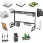 Dish Rack Over Sink Dish Drying Rack Kitchen Stainless Steel Over The Sink Shelf Storage Rack (Sink Length≤36.5inch)