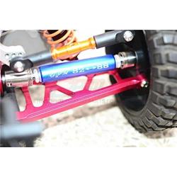 GPM for Traxxas Slash 4X4 / Slash 4X4 LCG / Slash 2WD F-150 / Stampede 4X4 VXL Upgrade Parts Stainless Steel 304 + Aluminum Rear CVD Drive Shaft with Steel Wheel Hex - 1Pr Set Red