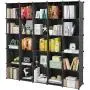 KOUSI Portable Storage Cubes-14'' x14''(Load-Bearing Metal Panel) Modular Bookshelf Units,Clothes Storage Shelves,Room Organizer,Black,25 Cubes KOUSI Portable Storage Cubes-14'' x14''(Load-Bearing Metal Panel) Modular Bookshelf Units,Clothes Storage Shelves,Room Organizer,Black,25 Cubes