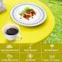 Amagabeli Metal Patio Side Table 18” x 18” Heavy Duty Weather Resistant Anti-Rust Outdoor End Table Small Steel Round Coffee Table Porch Table Snack Table for Balcony Garden Yard Lawn, Yellow