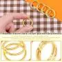 Rustark 60 Pcs 5/8 Inch Gold Heavy Duty Metal O Ring, 3mm Thick Webbing Buckle Loop Ring, Multi-Purpose Clasps Buckles Round Rings for Dog Leas Luggage Belt Craft DIY Accessories (16mm)