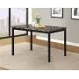 Roundhill Furniture 5 Piece Citico Metal Dinette Set with Laminated Faux Marble Top - Black Roundhill Furniture 5 Piece Citico Metal Dinette Set with Laminated Faux Marble Top - Black