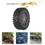 #N/V 4Pcs 1.9 Inch 120mm Rubber Tires Tire with Metal Wheel Rim Set for 1/10 Traxxas TRX-4 SCX10 RC4 D90 RC Crawler Car Part