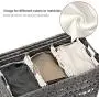 SONGMICS Handwoven Laundry Hamper, Rattan-Style Laundry Basket with 3 Removable Bags, Handles, Laundry Sorter with Lid, for Living Room, Bathroom, Laundry Room, Gray ULCB083G02