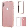 iPhone Xs Max Diamond Bumper for Women, DMaos Sparkly Rhinestone Metal Bumper with Front and Back Glitter Sticker, Luxury for iPhone 10s Max 6.5 inch - Rose Gold