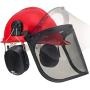 NoCry 6-in-1 Industrial Forestry Safety Helmet and Hearing Protection System with Two Protective Visors
